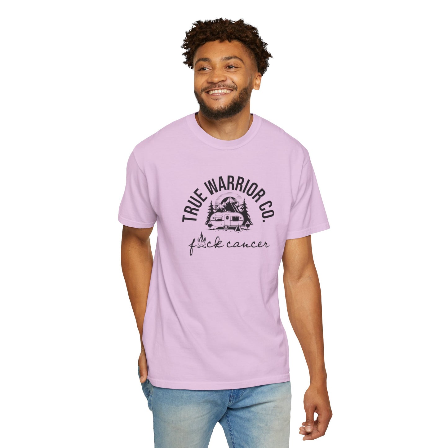 F*ck Cancer Camping Design Tee