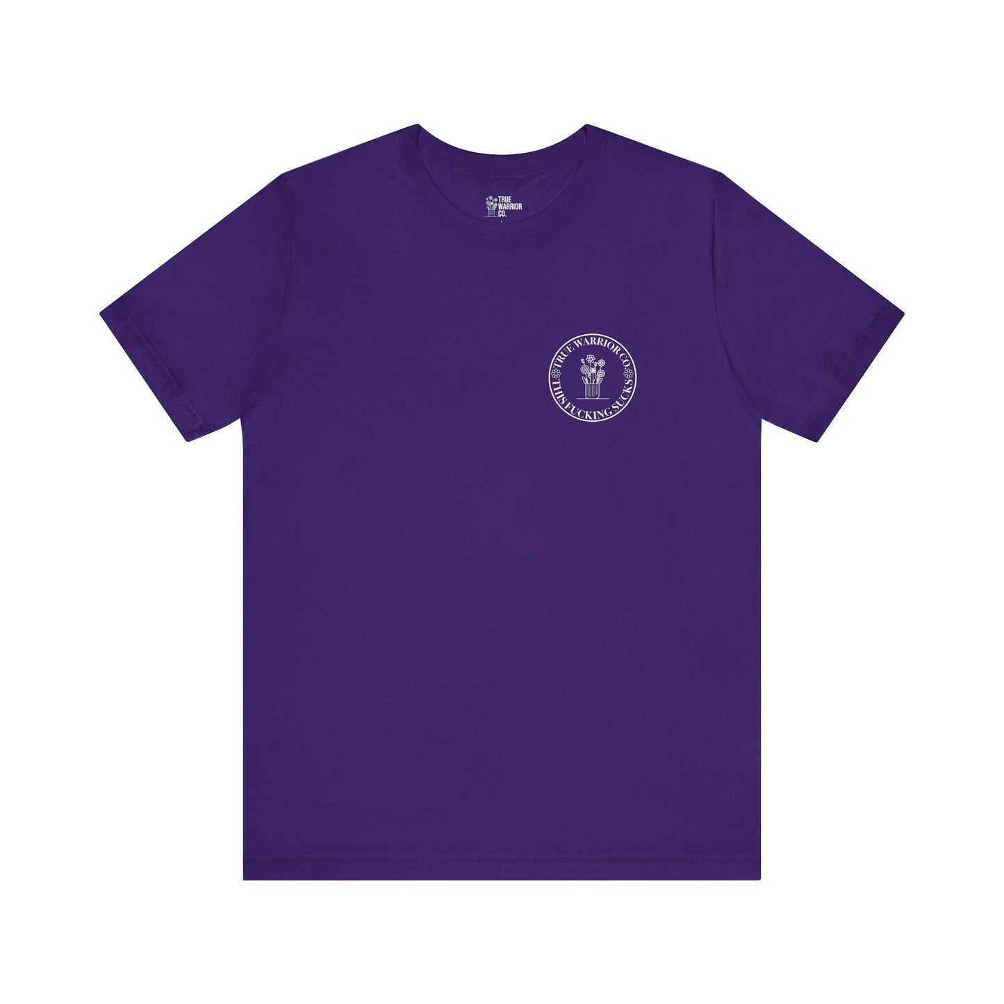 Cancer Awareness Tee with Front Logo and Flowers