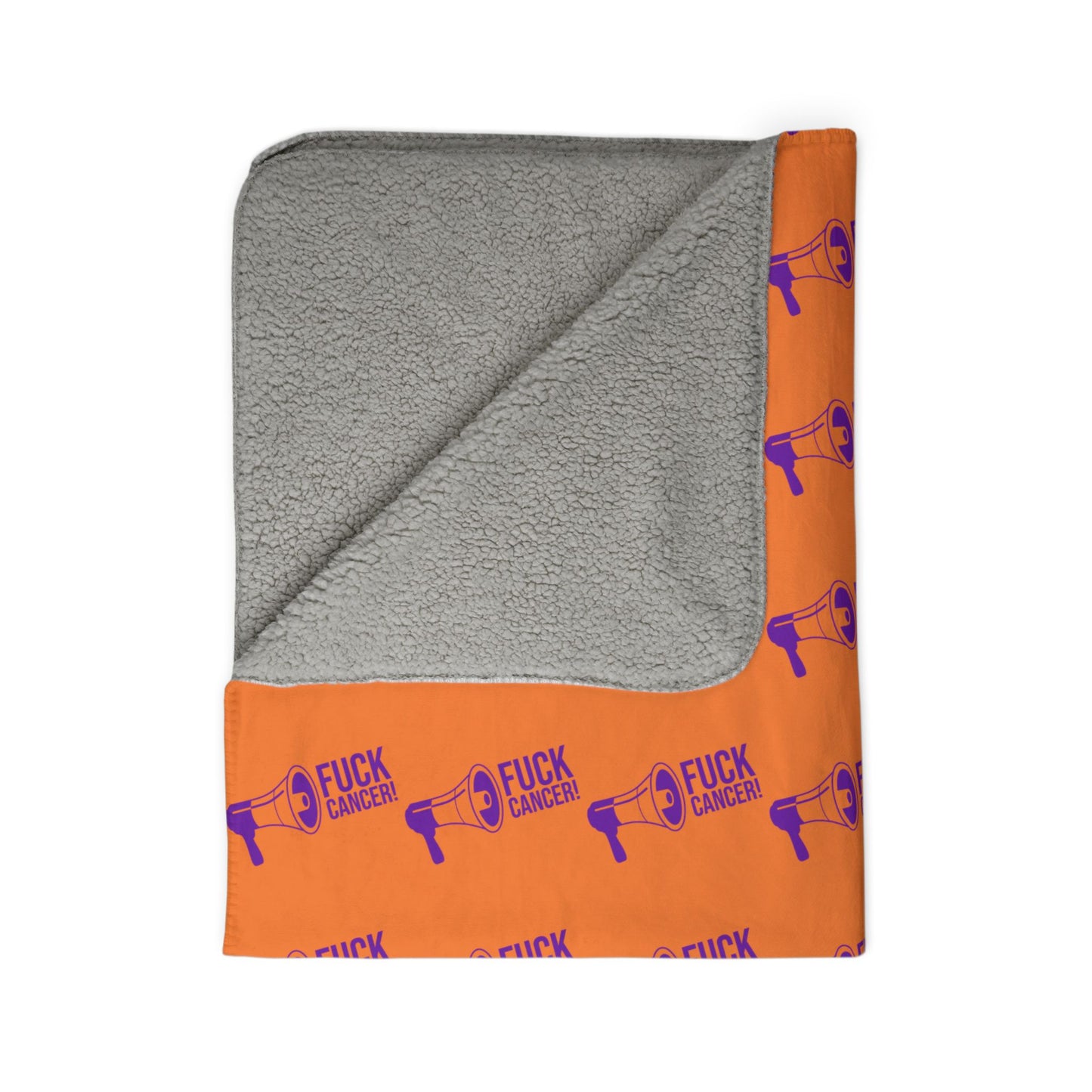 FUCK CANCER Fleece Sherpa Blanket