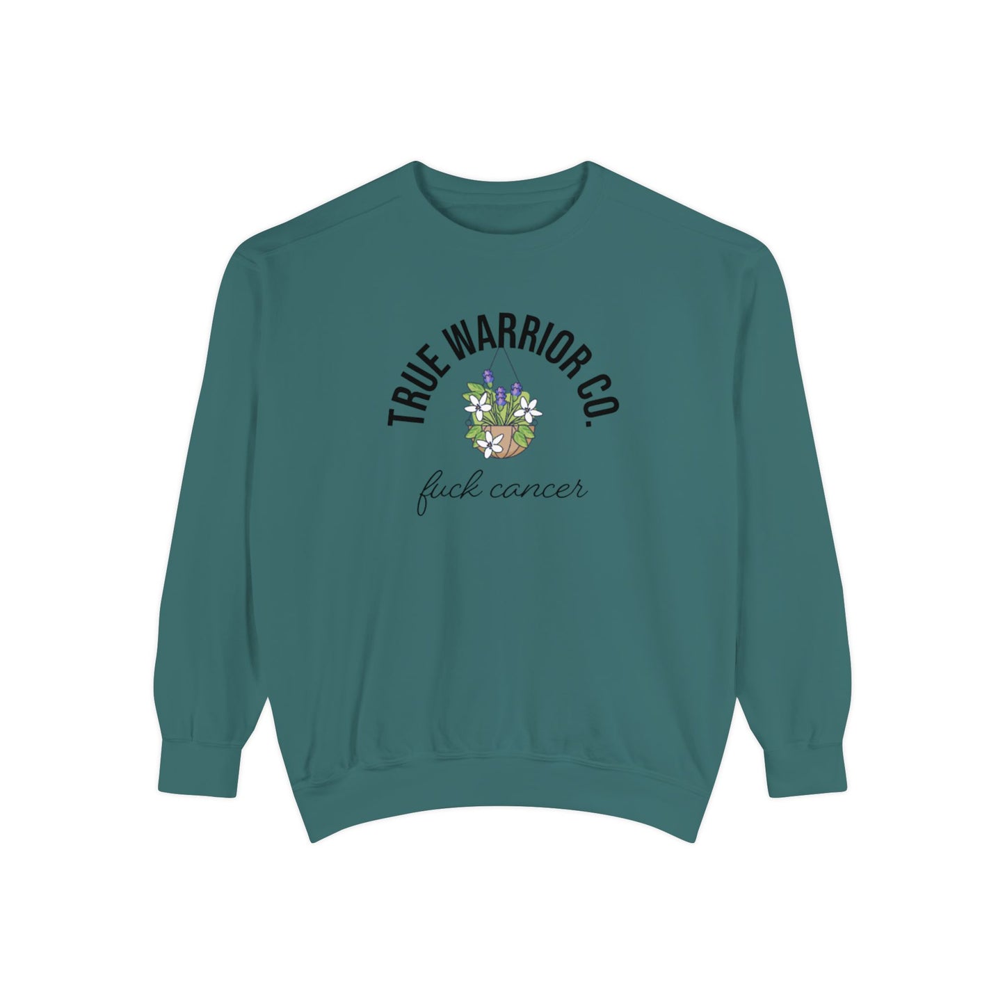 F*ck Cancer Sweartshirt w/ flower design